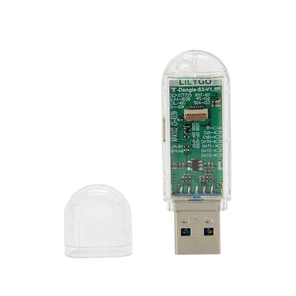 LILYGO T-Dongle S3 ESP32-S3 Development Board | WiFi & BLE 5.0 USB Dongle with 0.96" LCD Screen